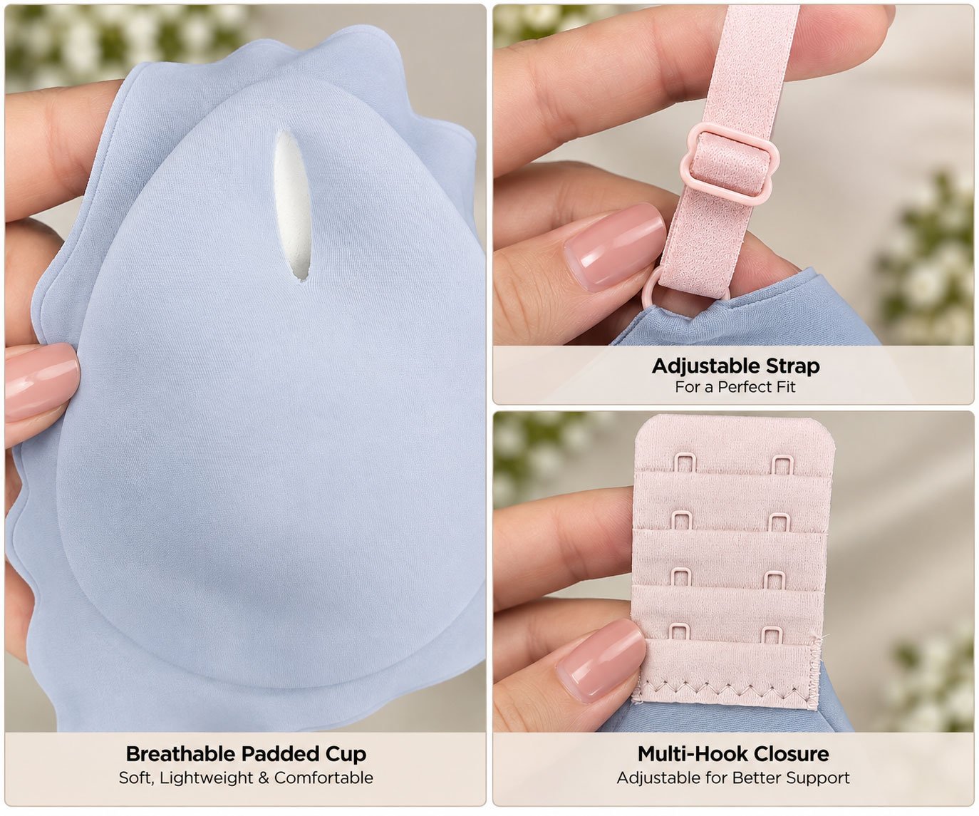 Women’s Seamless Wire-Free Molded Bra - Image 3
