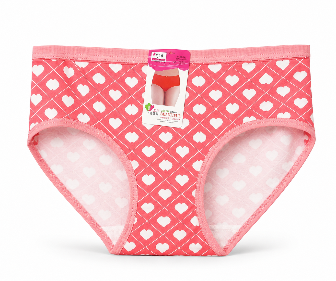 Girls Heart Print Brief Panty - Image 4
