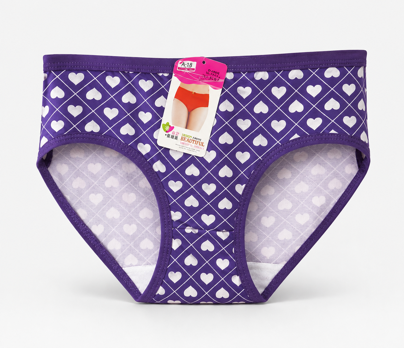Girls Heart Print Brief Panty - Image 2