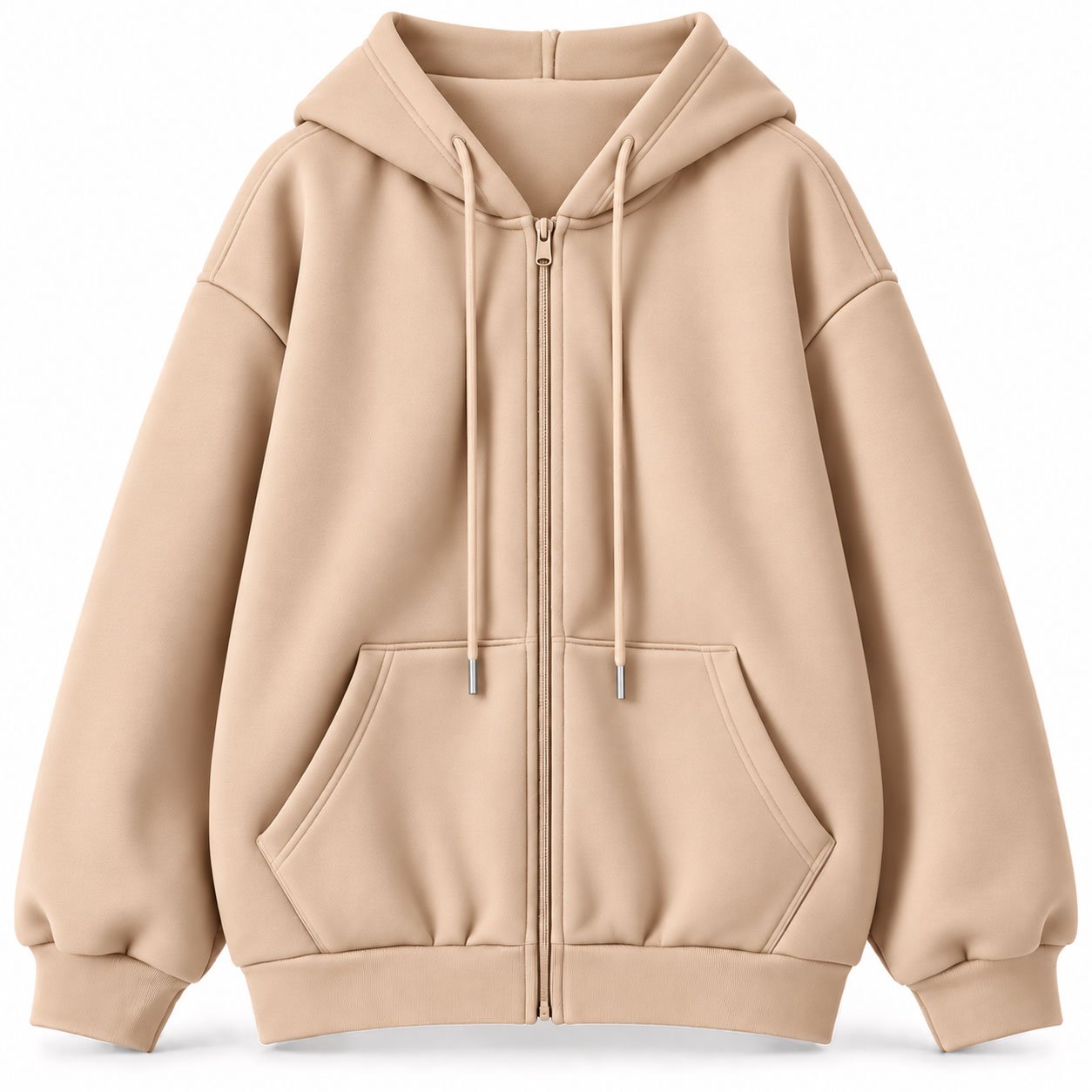 Women’s Plain Full Zip Hoodie – Casual Hooded Jacket - Image 11