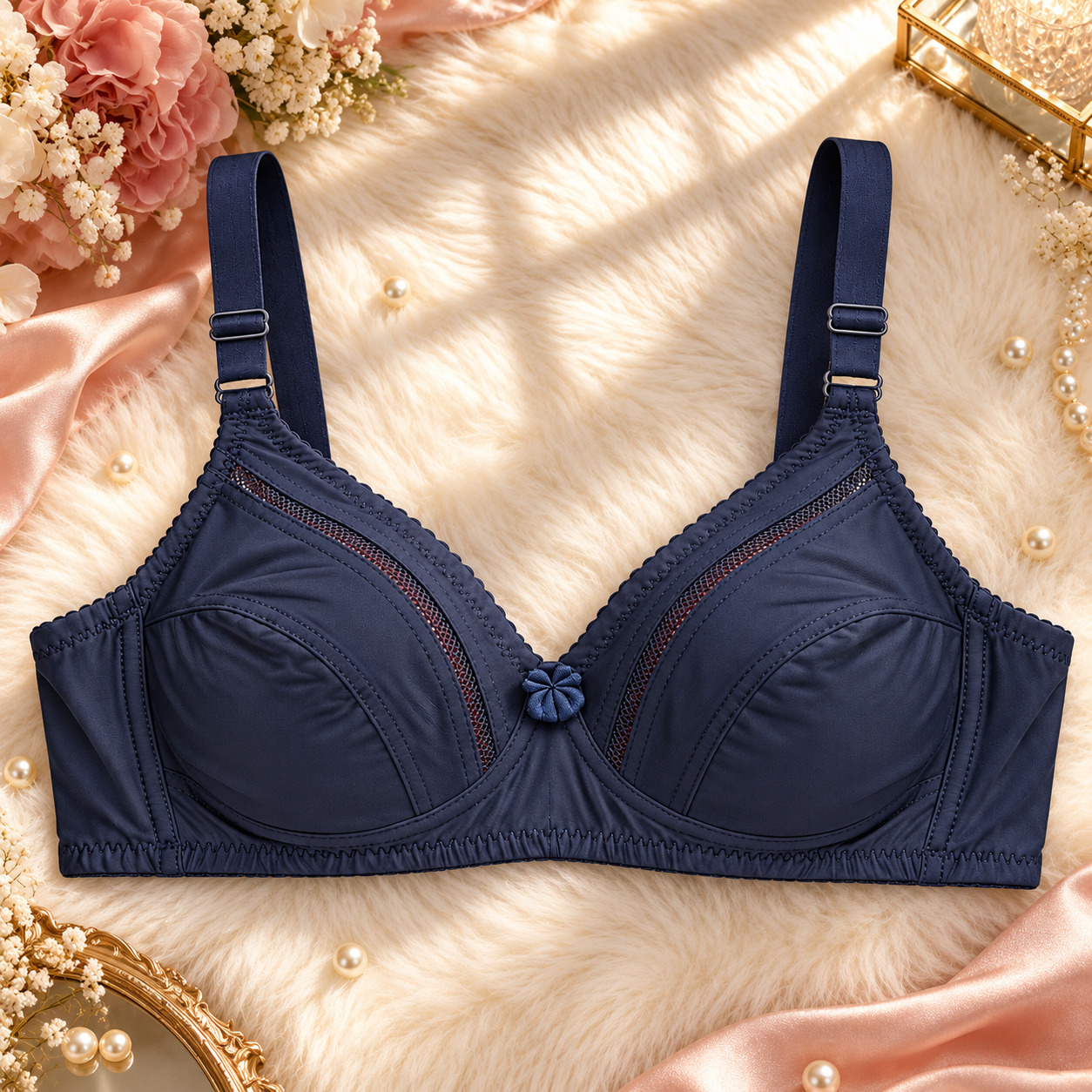 Women’s Navy Blue Full Coverage Everyday Bra