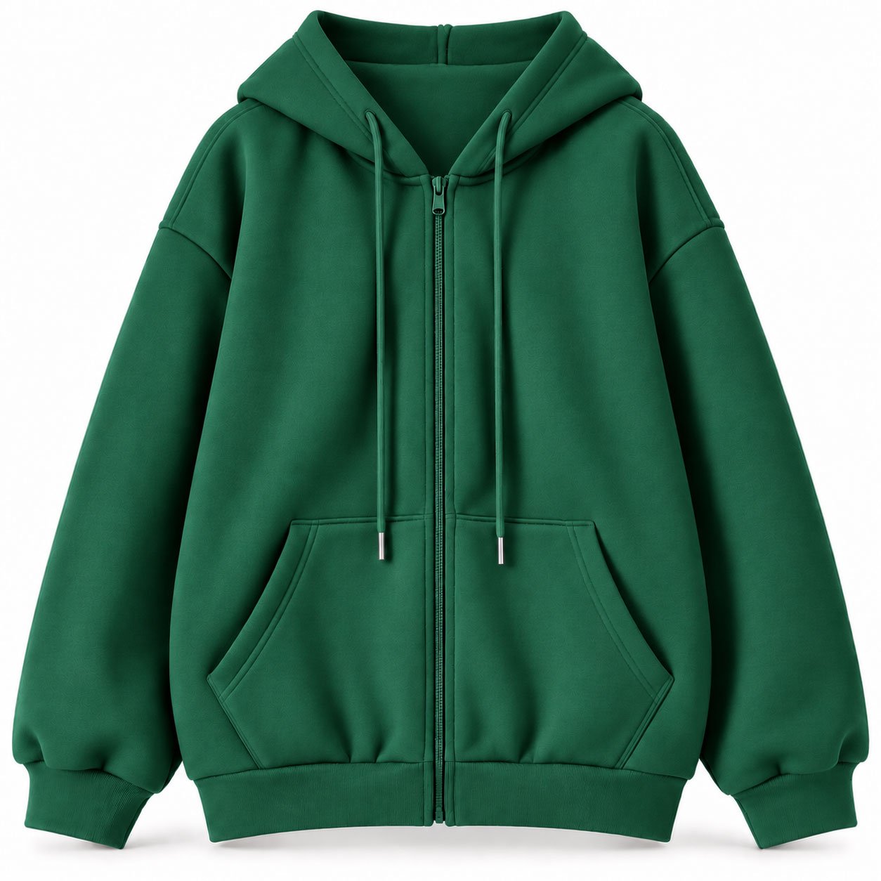 Women’s Plain Full Zip Hoodie – Casual Hooded Jacket - Image 8