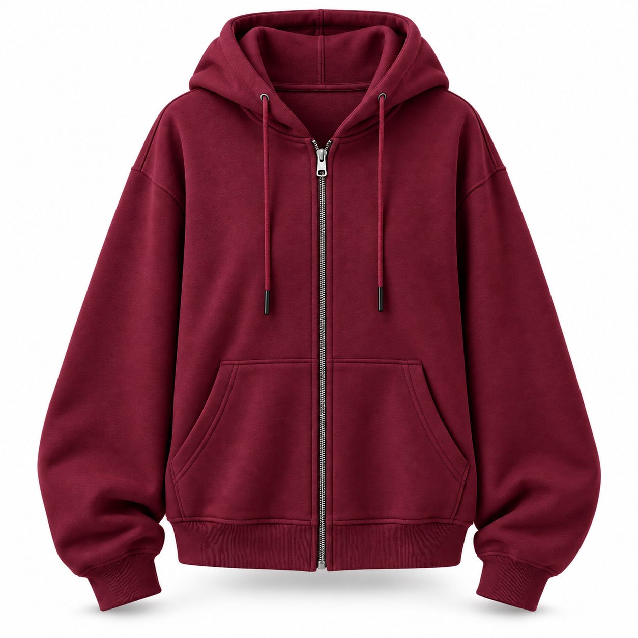 Women’s Plain Full Zip Hoodie – Casual Hooded Jacket - Image 5