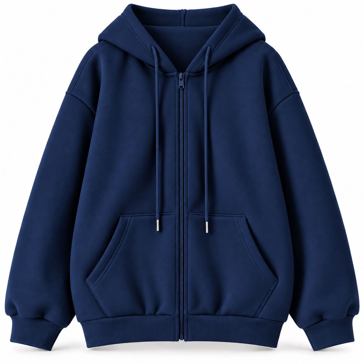 Women’s Plain Full Zip Hoodie – Casual Hooded Jacket - Image 4