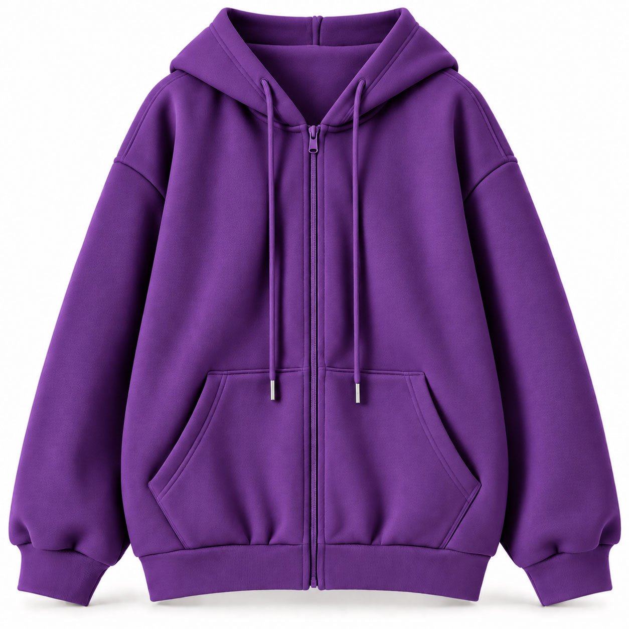 Women’s Plain Full Zip Hoodie – Casual Hooded Jacket - Image 7